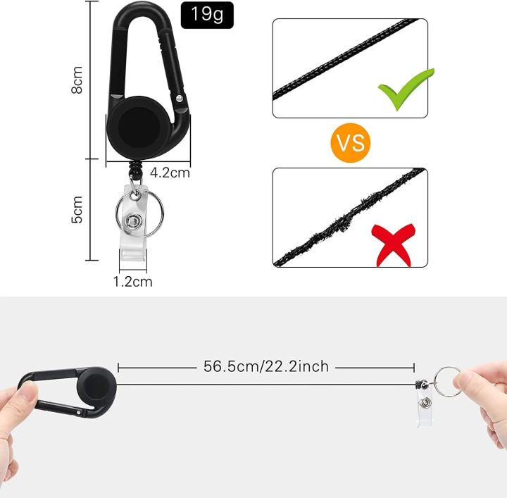 Key%20Ring%20Clip%20Retractable%20Pull%20Keyrings%20Chain%20Reel%20Extendable%20Belt%20Reel%20ID%20Lanyard%20Name%20Tag%20Card%20Badge%20Holder%20Carabiner%20Keychain%20-%20Image%206