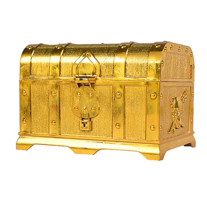 Pirate%20Treasure%20Chest%20Decorative%20Treasure%20Chest%20Keepsake%20Jewelry%20Box%20Plastic%20Toy%20Treasure%20Boxes%20Party%20Decor%20Large%20Size%20Electroplating%20Gold%20-%20Image%202