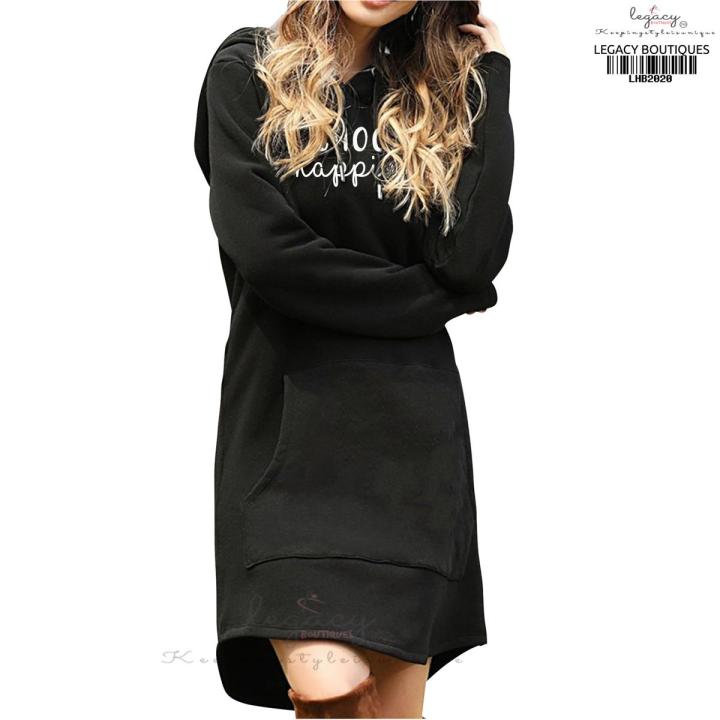 Hoodies Women Sweatshirt Dress Solid Autumn Winter Warm Loose Oversized Hoodie Female Pullover Long Length