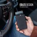 2024 Men's Automatic Pop up Aluminum Box Card Bag Advanced RFID Triple Fold Leather Wallet.