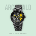 Premium High Quality Skmei Wheel Spinning Watch For Men With Black Color Strap.. 
