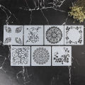 7pcs Craft Scrapbooking Embossing Template Diy Wall Painting Layering Stencils Qoddess.