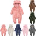 Newborn Baby Jumpsuit Hooded Fleece Rompers Long Sleeve Suits  26  inch. 