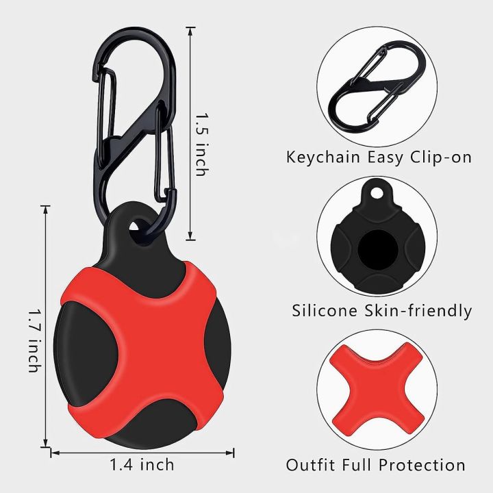 AirTag case with a carabiner clip.