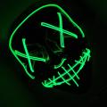 LED Glow Mask EL Wire Light Up The Purge Movie Costume Light  Party. 