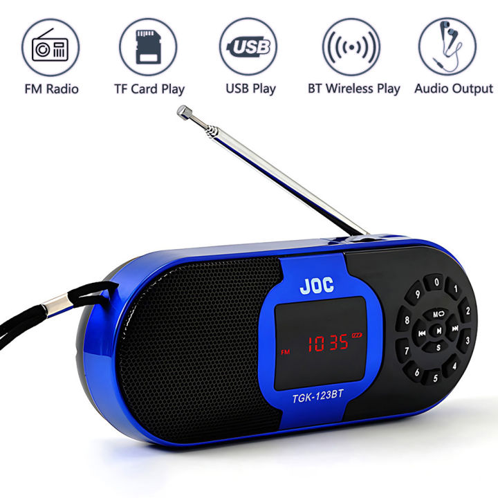 Mini Portable FM Radio Rechargeable Battery USB TF MP3 Player Supports ...