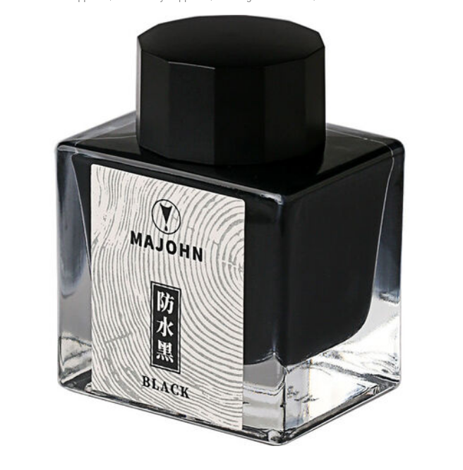 Majohn 50ml Glass bottlenon-carbon waterproof fountain pen ink Black
