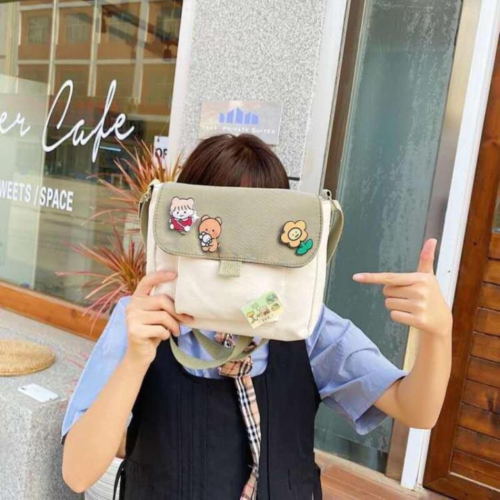 Women Canvas Bag Japan Style Girl Small Bag Shoulder Bags Female