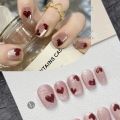 10PCS Pink Cat Eye Handmade Press On Nails Square Head Nails Diamond Designs Full Cover Nail Art Tips Wearable False Nails.