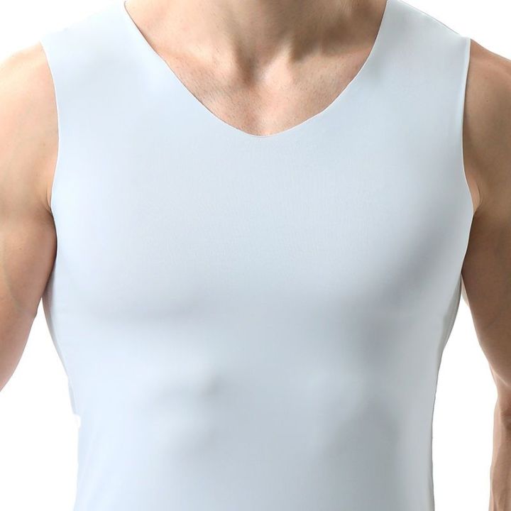1/2Summer%20Men's%20Vest%20Men's%20Ice%20Silk%20Seamless%20SleevelessTT-shirt%20Men's%20Wide%20Shoulder%20Bottoming%20Waistcoat%20Fashion%20Clothes%20Men's%20Clothing%20-%20Image%204