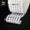 50 pairs x 2cm Round Self Adhesive Velcro Tape Hook and Loop Velcro Dot Fasteners (White). 