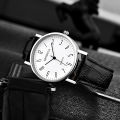 Men's Large Dial Original Quartz Watches Minimalism Stainless Steel Formal Automatic Watch Business Accessory. 
