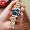 【HOT】 OLEVS Women's Watches Fashion Stainless Steel Waterproof Luminous Wrist Watch Date Classic Elegant Ladies Watch. 