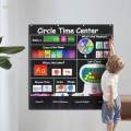 Circle Time Learning Center Pocket Chart Color Shape Counting Weather Learning Turnable for Teaching Aids Classroom Kindergarten Teachers. 