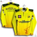 Chennai Super King Jersey Full Sleeve Collar Polo IPL Jersey For Men - IPL CSK Jersey - Chennai Jersey 2024-2025. 