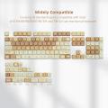 134 Keys Wood Keycaps MOA Profile Keyboard Keycaps for Cherry MX Switches Mechanical Keyboard.