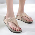 EOFK Rhinestone Summer Women Slippers Flip Flops Crystal Diamond Bling Beach Comfort Casual Fitflop Flat Slides Sandals Woman.