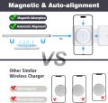 Charging Station for Apple Multiple Devices - 3 in 1 Foldable Magnetic Wireless Charger Dock - Travel Charging Pad for iPhone 16 15 14 13 12 Pro Max Plus Watch & Airpods.