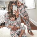 Mommy and Me Xmas New Year Clothes Father Mother Kids Pajamas Set Christmas Family Matching Outfits Look Plaid Deer Mom Baby.