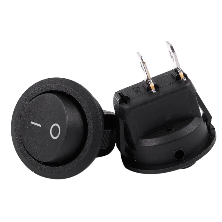 15Pcs%20SPST%20Black%20Button%20On/Off%20Round%20Rocker%20Switch%20AC%206A/250V%2010A/125V%20-%20Image%204
