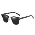 Classic Semi-Rimless Sunglasses Men's Women 2021 Square Polarized Sun glasses Men Oculos De Sol Gafas UV400 Retro Eyewear.