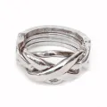 Yfashion Cast Puzzle Hand Ring Stress Release Smart oy Brain  Metal Puzzle oy as ift. 