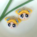 Cartoon Girl Avatar Rosin Pendant, Shiny Cute Anime Lucky Charm, DIY Necklace Bracelet Keychain Accessories, Festival Gift, 10pcs. 