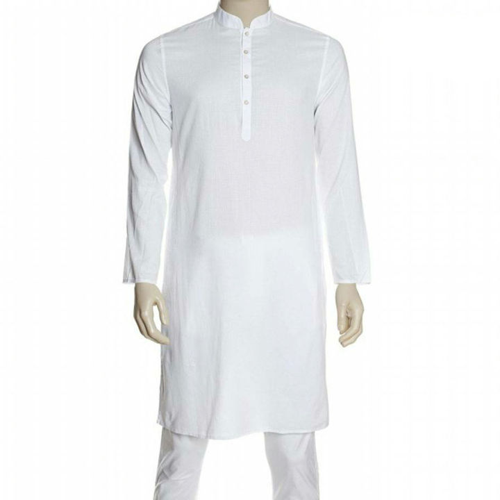 Sada Cotton Semilong Uoynotika Panjabi - কাপল ড্রেস শাড়ি