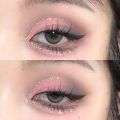 Pink Black Color Shimmer Eyeshadow Palette Glitter Sequins Shiny Eye Shadow Eye Pigments Millennial Style Girls Makeup Pallete. 