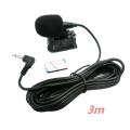 Car Audio Microphone 3.5mm Clip Jack Plug Mic Stereo Mini Wired External Microphone For Auto DVD Radio 3m Long Professionals Black.