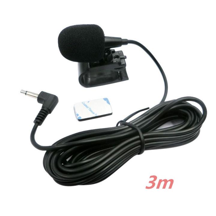 Car Audio Microphone 3.5mm Clip Jack Plug Mic Stereo Mini Wired External Microphone For Auto DVD Radio 3m Long Professionals Black