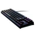 BAJEAL K71 wired mechanical keyboard with 71 key gaming keyboard strap - black.