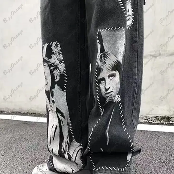 Four%20Seasons%20Comfortable%20Pants%20Character%20Sticker%20Jeans%20ins%20Fashion%20High%20Street%20Lazy%20Harajuku%20Cargo%20Pants%20Streetwear%20mens%20jeans%20-%20Image%204