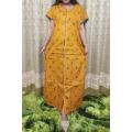 New Stylish Scene Print Full Open Button Cotton Maxi For Women. 