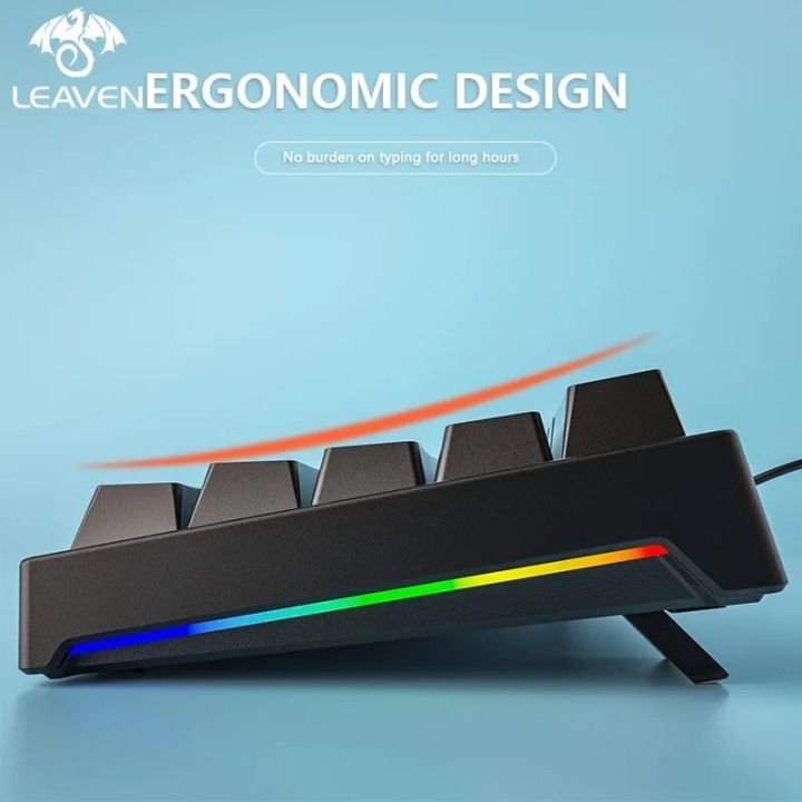 LEAVEN%20K620%20Wired%20Mechanical%20Keyboard%2061%20Keys%20RGB%20Lights%20Green%20Axis%20ESports%20Gaming%20Office%20Personality%20Key%20Computer%20Accessories%20-%20Image%206