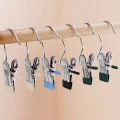 5 Pcs Stainless Steel Clothespins Laundry Clothes Pegs single clip hanger metal hanger sock for drying and saving space.