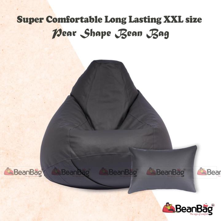 Bean Bag BDXXXL High Back Pear Shape Bean Bag_ Bean Bag & Pillow_Ash
