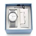 Skagen - Skw1105 Freja Steel-Mesh Watch + Merete Bracelet Box Set. 