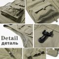 14 Pockets Summer New Men US Tactical Hiking Fishing Vest Mens Photographer Waistcoat Mesh Cargo Sleeveless Jacket Tool Vest 7XL. 