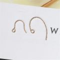 14K Gold Filled Cut Flower Engraved Flower Ear Hook Ear Thread DIY Accessory From The United States.