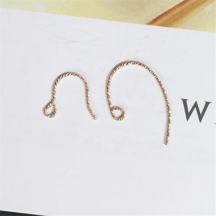 14K Gold Filled Cut Flower Engraved Flower Ear Hook Ear Thread DIY Accessory From The United States