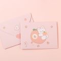 Blessing Thank Envelope Paper Postcard Bear Rabbit Cartoon Decoration Letter Paper Foldable 9 Styles Cartoon Greeting Card Valentine's Day Gifts. 