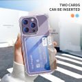 Luxury Transparent Wallet Card Slots Holder Phone Case For iPhone 16 15 14 Pro Max 13 12 11 XR X XS 8 7 Plus Acrylic Clear Cover. 