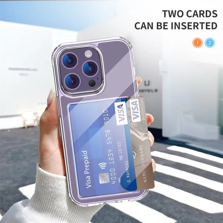 Luxury%20Transparent%20Wallet%20Card%20Slots%20Holder%20Phone%20Case%20For%20iPhone%2016%2015%2014%20Pro%20Max%2013%2012%2011%20XR%20X%20XS%208%207%20Plus%20Acrylic%20Clear%20Cover%20-%20Image%202