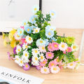 15 Heads Artificial Flowers Silk Daisy Flower Bouquet Home Decor Wedding Flower Ornament.