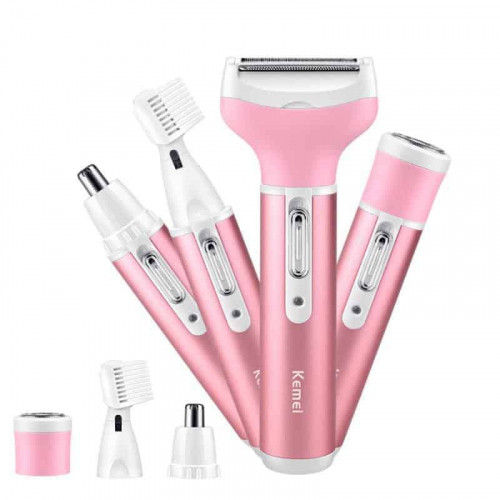 Kemei KM-6637 Multi-Functional 4 In 1 Rechargeable Lady Body Shaver