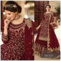 Semi-Stitched Georgette embroidery work Free Size Designer - Lasa Party wear suits For women. 