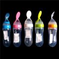 Multicolor Baby 1Ps Silicone Food Feeder Spoon (90ML) - Color as per stock.