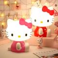 Hello Kitty 3D LED Small Night Lamp Touch Plug-in Baby Feeding home Bedroom Dreamy Sleep Light Eye Protection Bedside Room Decor. 