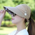 Summer Sun Hats Women Foldable UV Protection Sun Hat Visor Sun creen Floppy Cap Femme Outdoor Beach Hat.